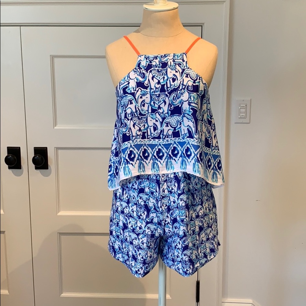 Lily pulitzer elephant romper
